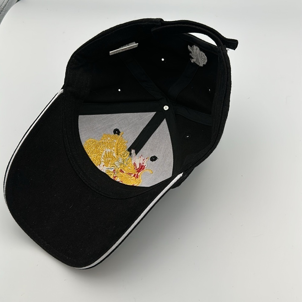 Japanese Pattern Hat Embroidery Golden Dragon 3D design One Size - Picture 6 of 7